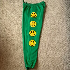 AVIATOR NATION SMILEY SWEATPANTS - KELLY GREEN